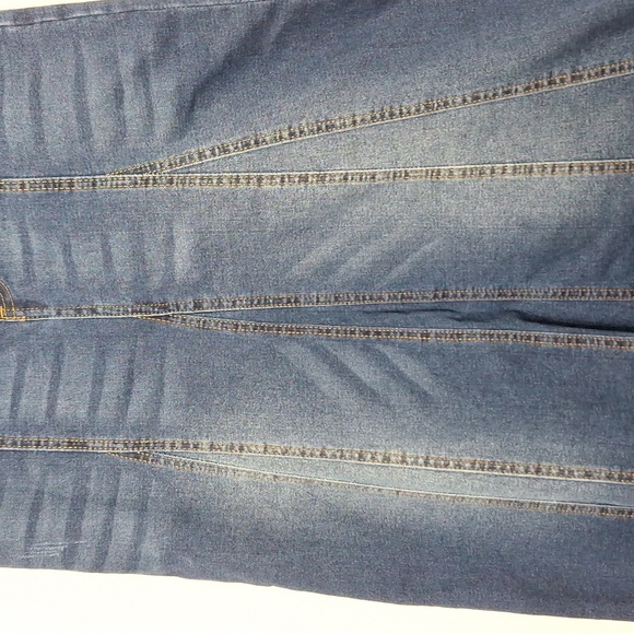 Char Tou Blue Medium Wash Western Cowgirl Button Front Denim Maxi Skirt Size S - Picture 4 of 13